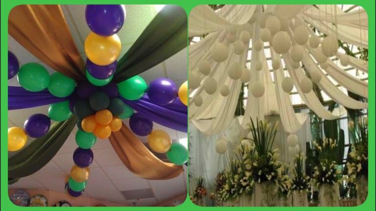 ▷ Techo decoracion de salon con telas y globos | Actualizado marzo 2023